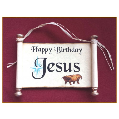 Happy Birthday JESUS Ornament Plaque